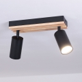 Brilagi - Faretto SELE WOOD ACOUSTIC 2xGU10/30W/230V nero/legno