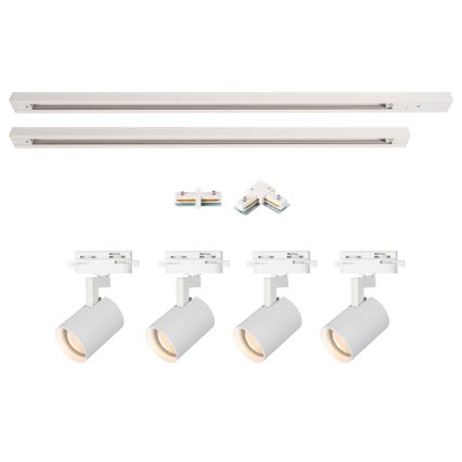 Brilagi - Faretto su binario HUSKY 4xGU10/10W/230V bianco
