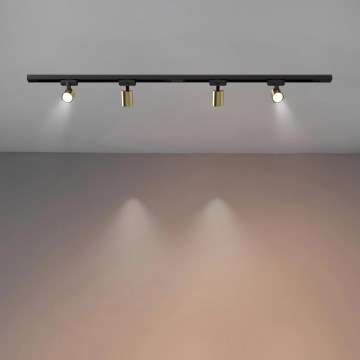 Brilagi - Faretto su binario HUSKY 4xGU10/10W/230V nero/oro