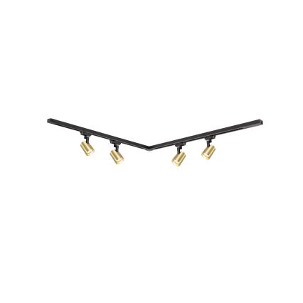 Brilagi - Faretto su binario HUSKY 4xGU10/10W/230V nero/oro