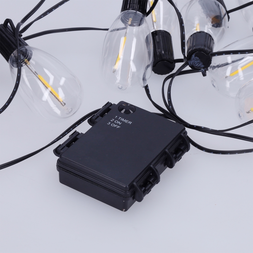 Brilagi - Ghirlanda LED da esterno 10xLED/3xAA 3,2 m IP44 bianco caldo