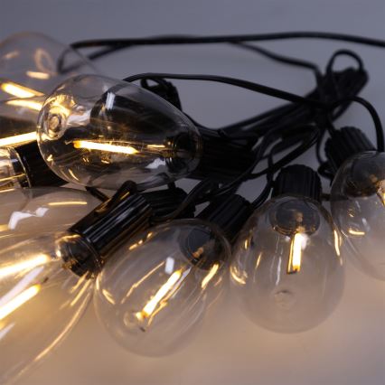 Brilagi - Ghirlanda natalizia LED da esterno 10xLED/3xAA 3,2 m IP44 bianco caldo