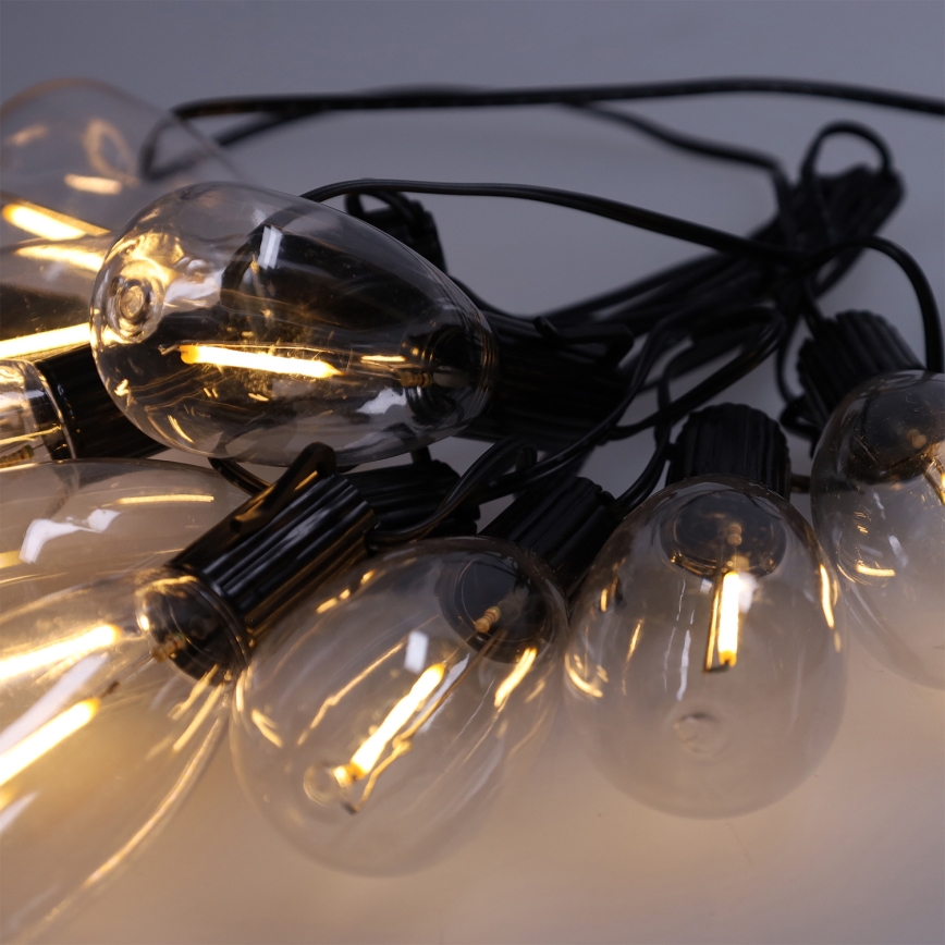 Brilagi - Ghirlanda natalizia LED da esterno 10xLED/3xAA 3,2m IP44 bianco caldo