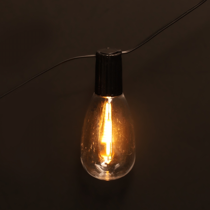 Brilagi - Ghirlanda natalizia LED da esterno 10xLED/3xAA 3,2m IP44 bianco caldo