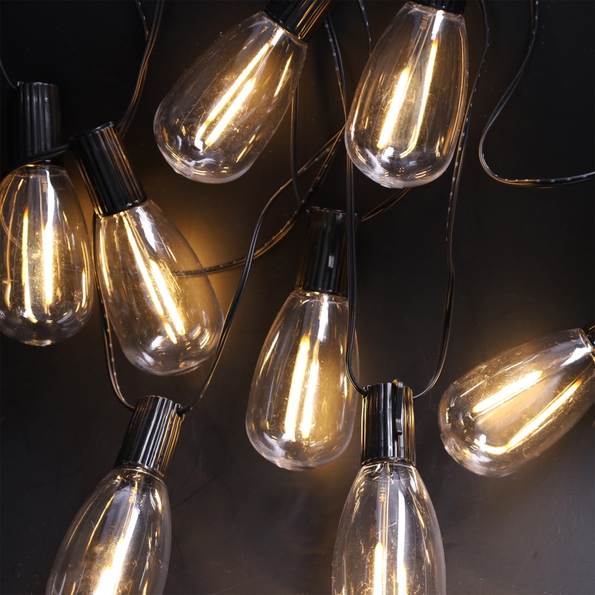 Brilagi - Ghirlanda natalizia LED da esterno 10xLED/3xAA 3,2m IP44 bianco caldo