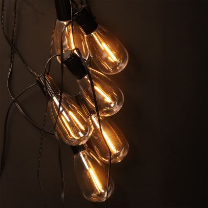 Brilagi - Ghirlanda natalizia LED da esterno 10xLED/3xAA 3,2m IP44 bianco caldo