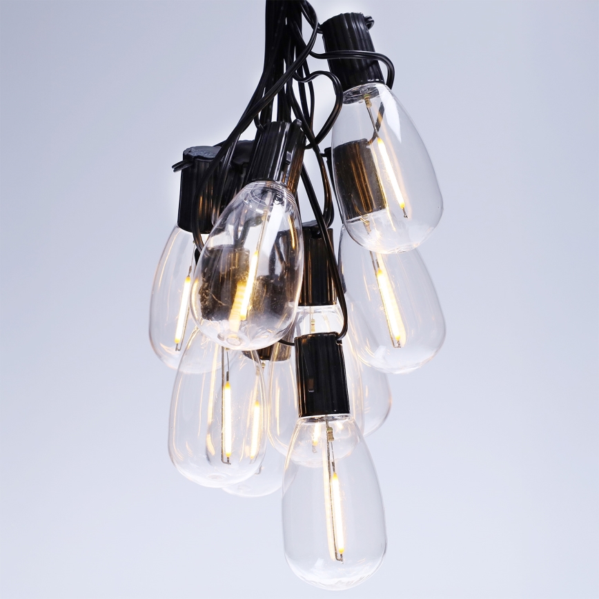 Brilagi - Ghirlanda natalizia LED da esterno 10xLED/3xAA 3,2m IP44 bianco caldo