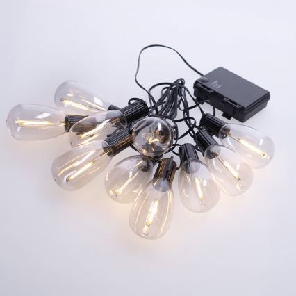 Brilagi - Ghirlanda natalizia LED da esterno 10xLED/3xAA 3,2m IP44 bianco caldo
