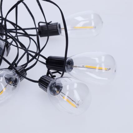 Brilagi - Ghirlanda natalizia LED da esterno 10xLED/3xAA 3,2m IP44 bianco caldo