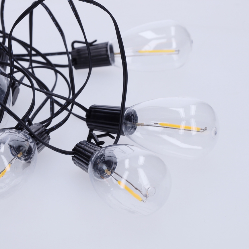 Brilagi - Ghirlanda natalizia LED da esterno 10xLED/3xAA 3,2m IP44 bianco caldo