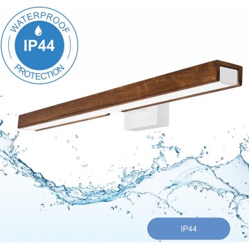 Brilagi - Illuminazione a LED per specchi da bagno WOODY MIRROR LED/12W/230V 60 cm IP44 quercia/bianco