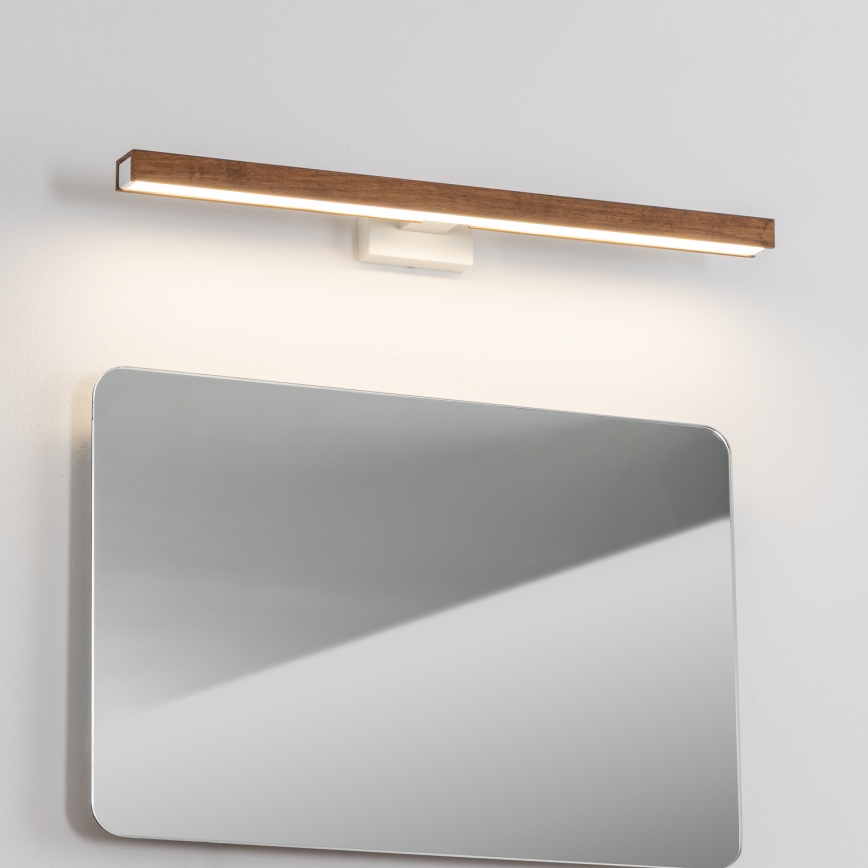 Brilagi - Illuminazione a LED per specchi da bagno WOODY MIRROR LED/12W/230V 60 cm IP44 quercia ciliegio/bianco