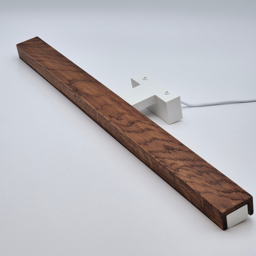 Brilagi - Illuminazione a LED per specchi da bagno WOODY MIRROR LED/12W/230V 60 cm IP44 quercia ciliegio/bianco