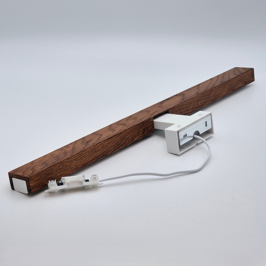 Brilagi - Illuminazione a LED per specchi da bagno WOODY MIRROR LED/12W/230V 60 cm IP44 quercia ciliegio/bianco