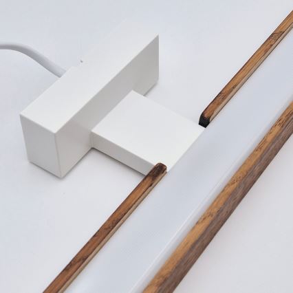 Brilagi - Illuminazione a LED per specchi da bagno WOODY MIRROR LED/12W/230V 60 cm IP44 quercia ciliegio/bianco