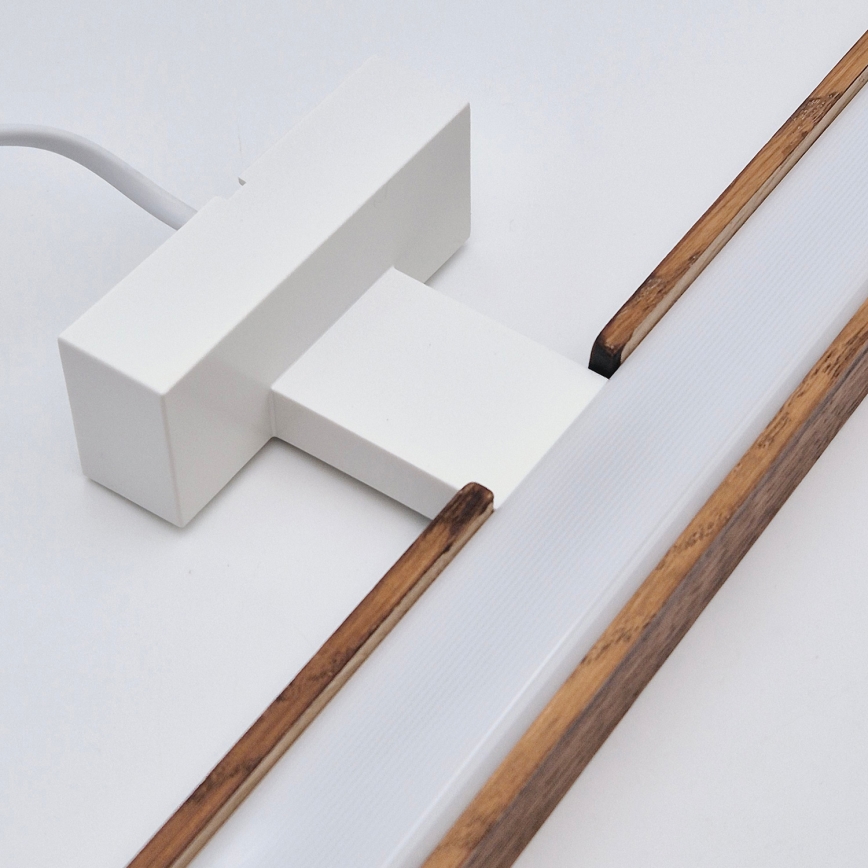 Brilagi - Illuminazione a LED per specchi da bagno WOODY MIRROR LED/12W/230V 60 cm IP44 quercia ciliegio/bianco