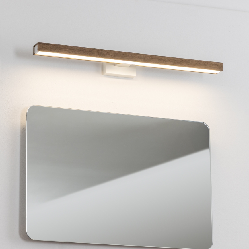 Brilagi - Illuminazione a LED per specchi da bagno WOODY MIRROR LED/12W/230V 60 cm IP44 quercia noce/bianco