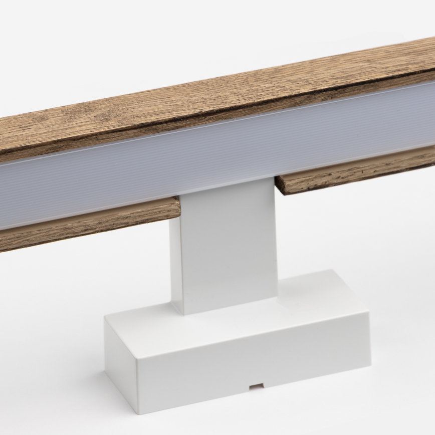 Brilagi - Illuminazione a LED per specchi da bagno WOODY MIRROR LED/12W/230V 60 cm IP44 quercia noce/bianco