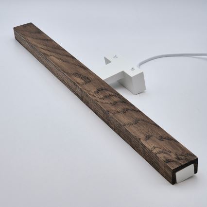 Brilagi - Illuminazione a LED per specchi da bagno WOODY MIRROR LED/12W/230V 60 cm IP44 quercia noce/bianco
