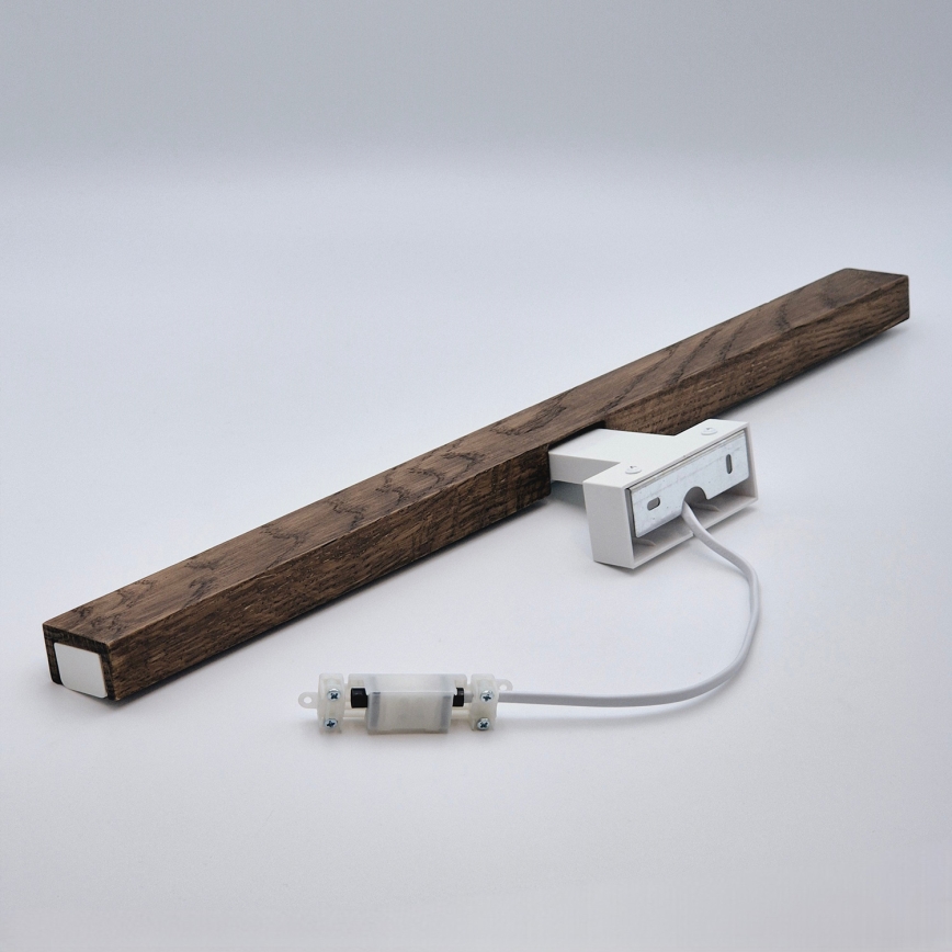 Brilagi - Illuminazione a LED per specchi da bagno WOODY MIRROR LED/12W/230V 60 cm IP44 quercia noce/bianco