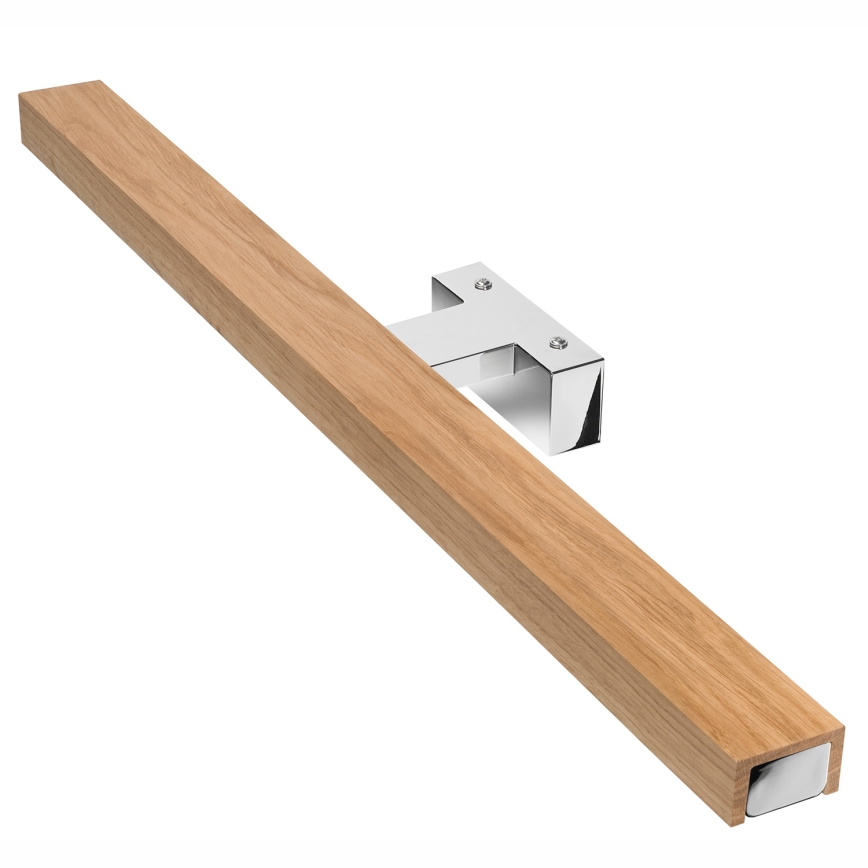Brilagi - Illuminazione a LED per specchi da bagno WOODY MIRROR LED/12W/230V 60 cm IP44 quercia/cromo lucido