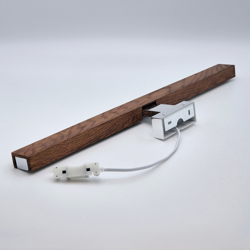 Brilagi - Illuminazione a LED per specchi da bagno WOODY MIRROR LED/12W/230V 60 cm IP44 quercia ciliegio/cromo lucido