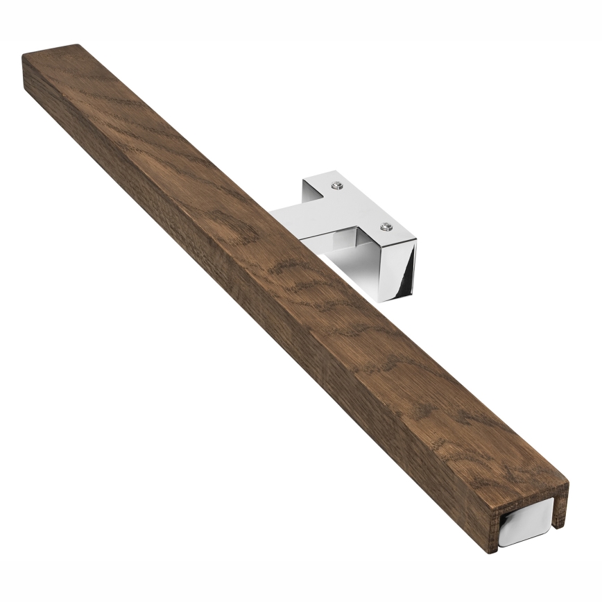 Brilagi - Illuminazione a LED per specchi da bagno WOODY MIRROR LED/12W/230V 60 cm IP44 quercia noce/cromo lucido