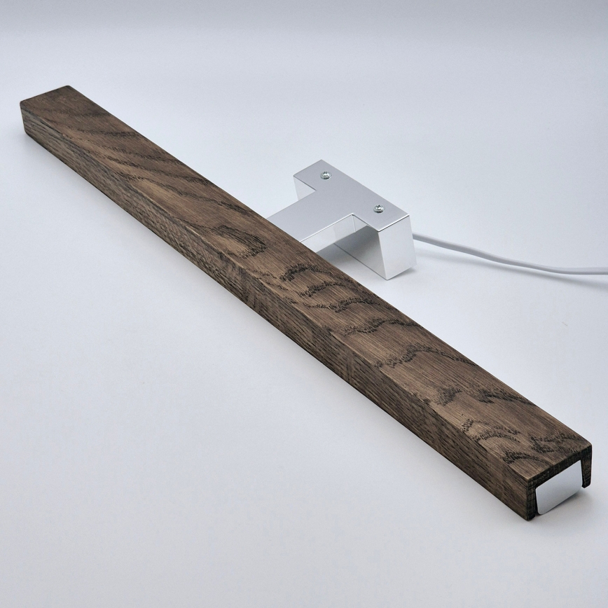 Brilagi - Illuminazione a LED per specchi da bagno WOODY MIRROR LED/12W/230V 60 cm IP44 quercia noce/cromo lucido