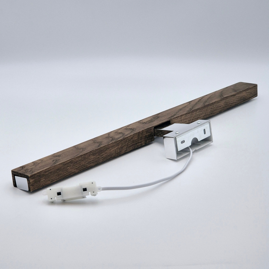 Brilagi - Illuminazione a LED per specchi da bagno WOODY MIRROR LED/12W/230V 60 cm IP44 quercia noce/cromo lucido