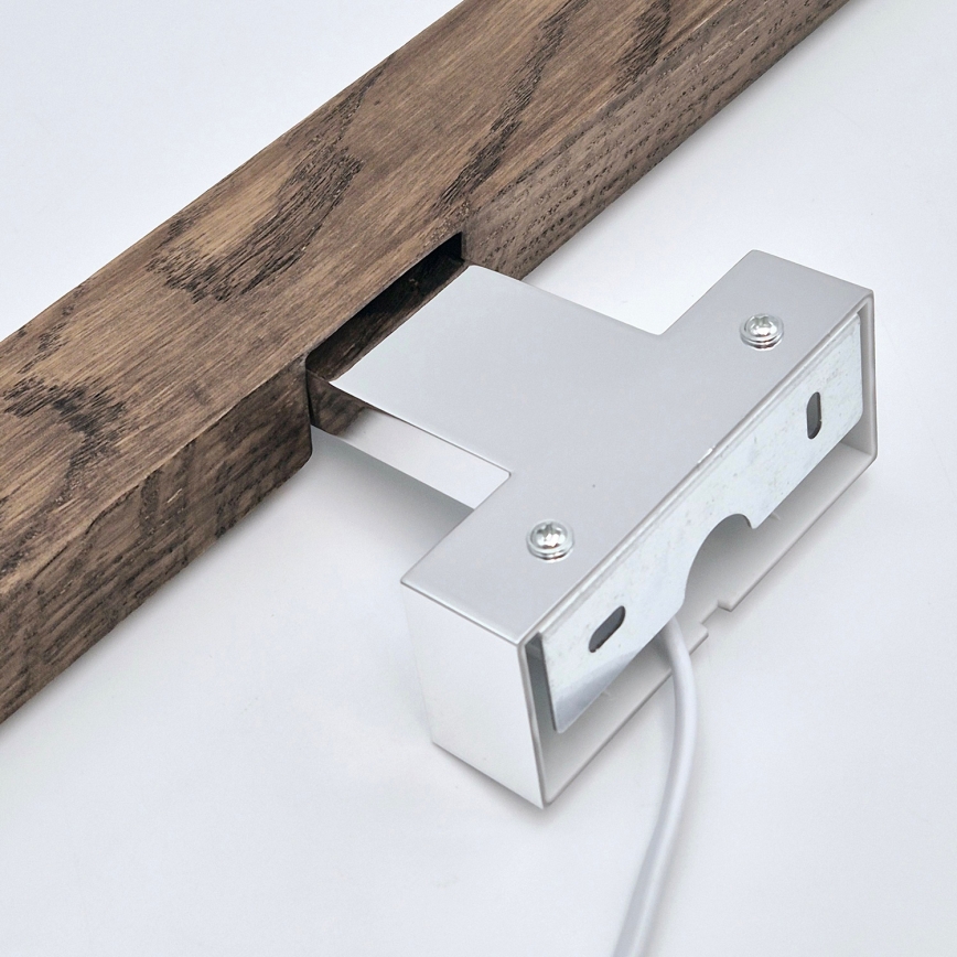 Brilagi - Illuminazione a LED per specchi da bagno WOODY MIRROR LED/12W/230V 60 cm IP44 quercia noce/cromo lucido