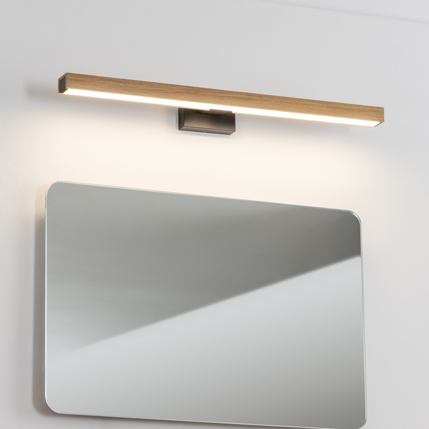 Brilagi - Illuminazione a LED per specchi da bagno WOODY MIRROR LED/12W/230V 60 cm IP44 quercia/nero