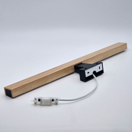 Brilagi - Illuminazione a LED per specchi da bagno WOODY MIRROR LED/12W/230V 60 cm IP44 quercia/nero