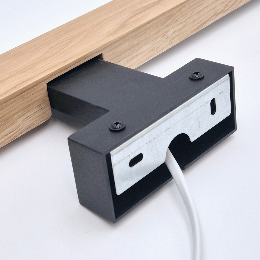 Brilagi - Illuminazione a LED per specchi da bagno WOODY MIRROR LED/12W/230V 60 cm IP44 quercia/nero