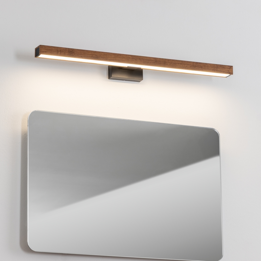 Brilagi - Illuminazione a LED per specchi da bagno WOODY MIRROR LED/12W/230V 60 cm IP44 quercia ciliegio/nero