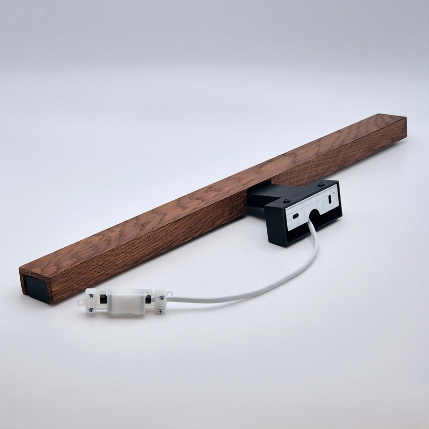 Brilagi - Illuminazione a LED per specchi da bagno WOODY MIRROR LED/12W/230V 60 cm IP44 quercia ciliegio/nero