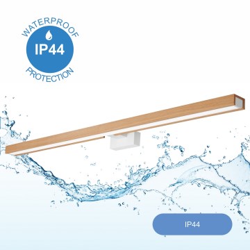 Brilagi - Illuminazione a LED per specchi da bagno WOODY MIRROR LED/15W/230V 90 cm IP44 quercia/bianco
