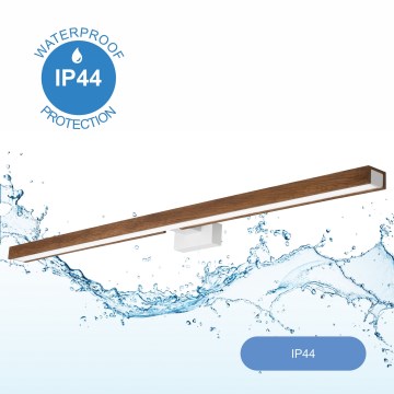Brilagi - Illuminazione a LED per specchi da bagno WOODY MIRROR LED/15W/230V 90 cm IP44 quercia ciliegio/bianco