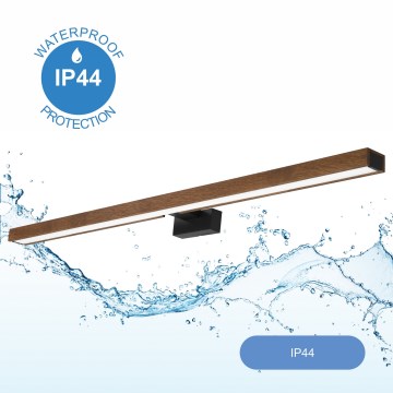 Brilagi - Illuminazione a LED per specchi da bagno WOODY MIRROR LED/15W/230V 90 cm IP44 quercia ciliegio/nero