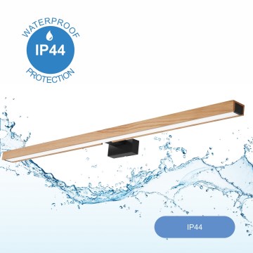 Brilagi - Illuminazione a LED per specchi da bagno WOODY MIRROR LED/15W/230V 90 cm IP44 quercia/nero