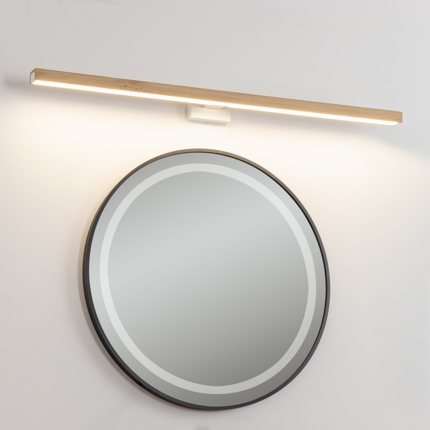 Brilagi - Illuminazione a LED per specchi da bagno WOODY MIRROR LED/15W/230V 90 cm IP44 quercia/bianco