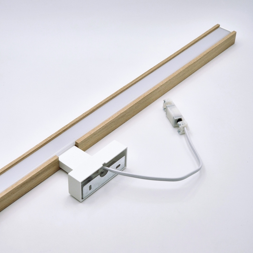 Brilagi - Illuminazione a LED per specchi da bagno WOODY MIRROR LED/15W/230V 90 cm IP44 quercia/bianco