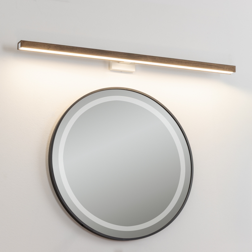Brilagi - Illuminazione a LED per specchi da bagno WOODY MIRROR LED/15W/230V 90 cm IP44 quercia noce/bianco