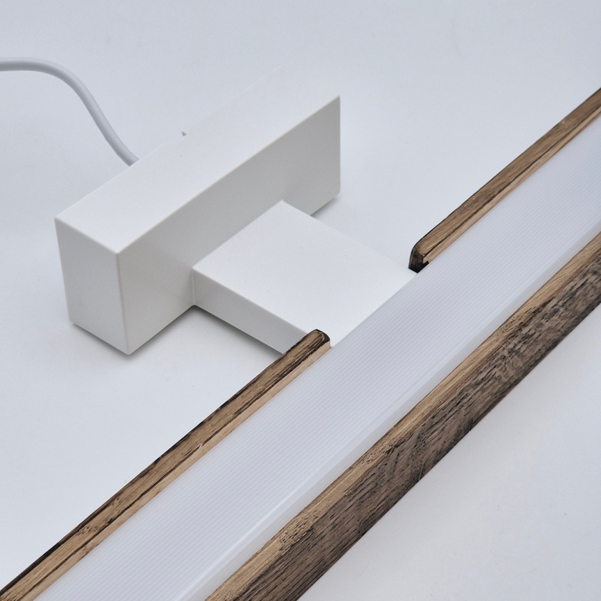 Brilagi - Illuminazione a LED per specchi da bagno WOODY MIRROR LED/15W/230V 90 cm IP44 quercia noce/bianco