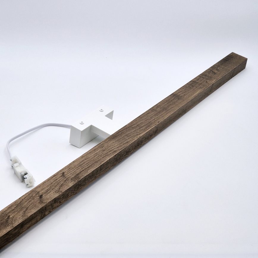Brilagi - Illuminazione a LED per specchi da bagno WOODY MIRROR LED/15W/230V 90 cm IP44 quercia noce/bianco