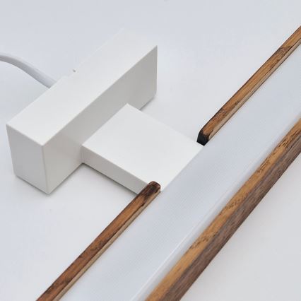Brilagi - Illuminazione a LED per specchi da bagno WOODY MIRROR LED/15W/230V 90 cm IP44 quercia ciliegio/bianco