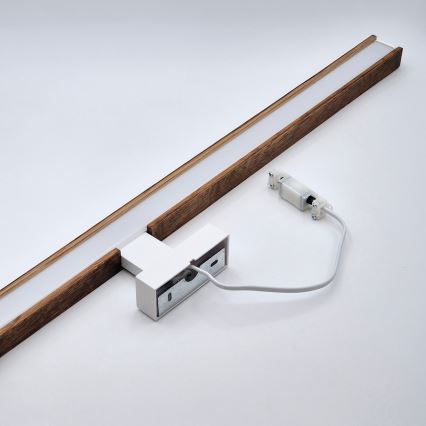 Brilagi - Illuminazione a LED per specchi da bagno WOODY MIRROR LED/15W/230V 90 cm IP44 quercia ciliegio/bianco