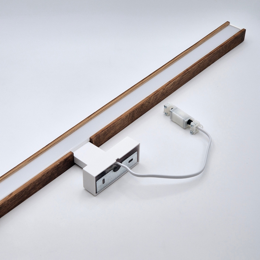 Brilagi - Illuminazione a LED per specchi da bagno WOODY MIRROR LED/15W/230V 90 cm IP44 quercia ciliegio/bianco