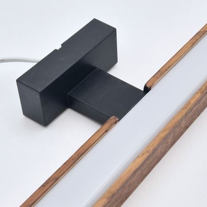 Brilagi - Illuminazione a LED per specchi da bagno WOODY MIRROR LED/15W/230V 90 cm IP44 quercia ciliegio/nero