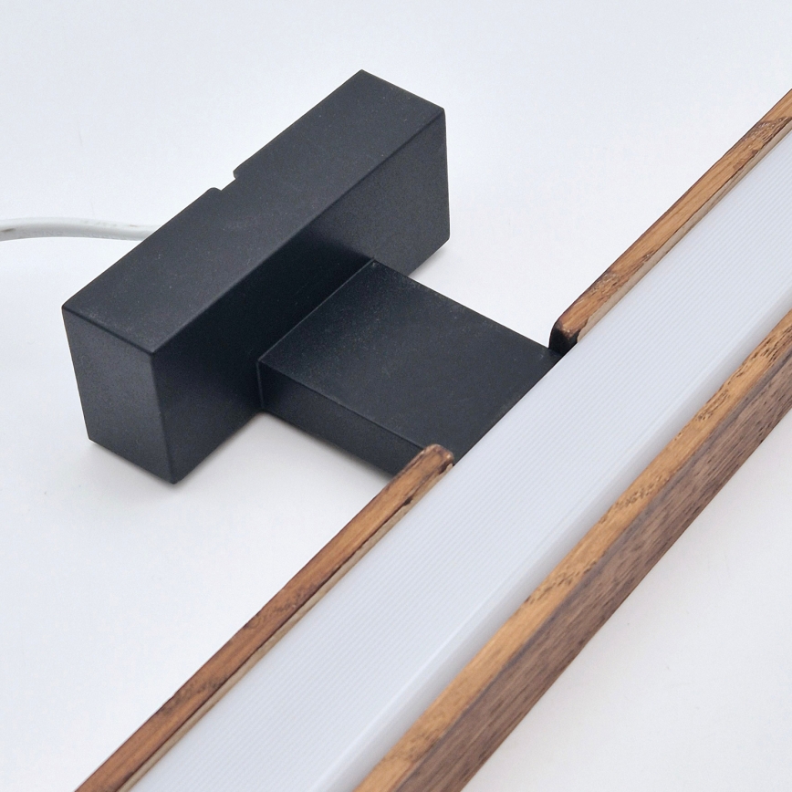 Brilagi - Illuminazione a LED per specchi da bagno WOODY MIRROR LED/15W/230V 90 cm IP44 quercia ciliegio/nero