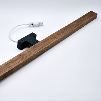 Brilagi - Illuminazione a LED per specchi da bagno WOODY MIRROR LED/15W/230V 90 cm IP44 quercia ciliegio/nero